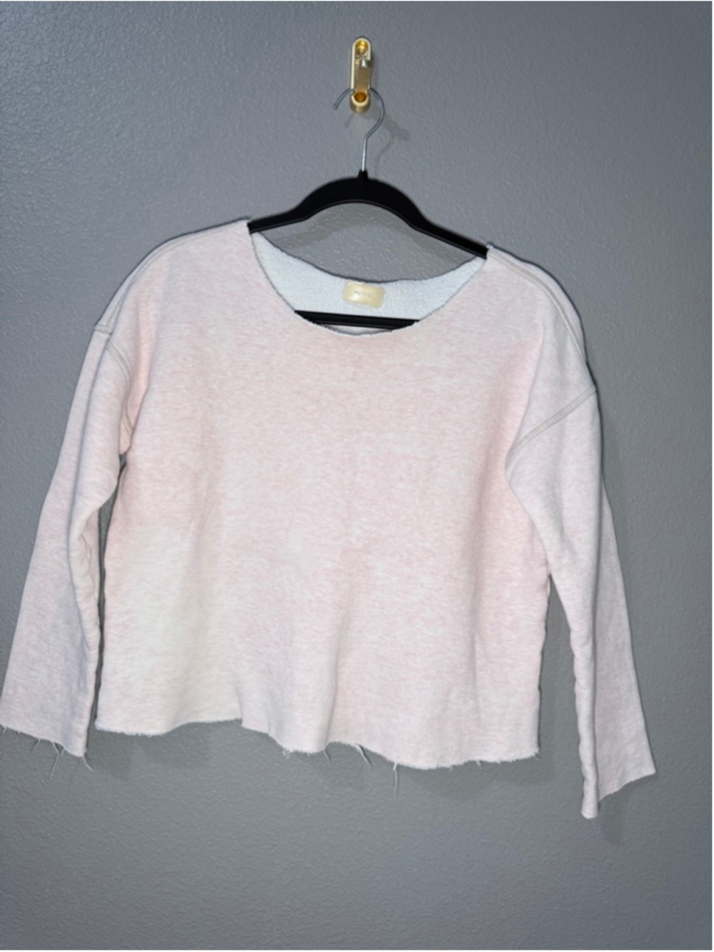 Women's MOTHER Denim raw hem cropped Sweatshirt XS